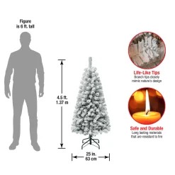 New 4.5 ft. Acacia Flocked Tree Full|Unlit