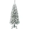 New 4.5 ft. Acacia Pencil Slim Flocked Tree Pencil Slim|Unlit
