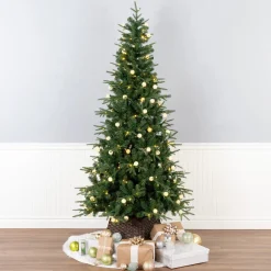 Clearance 7 ft. Duxbury Slim Tree with Dual Color LED Lights Slim|7 To 7.5 Feet