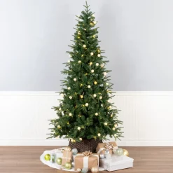 Clearance 7 ft. Duxbury Slim Tree with Dual Color LED Lights Slim|7 To 7.5 Feet
