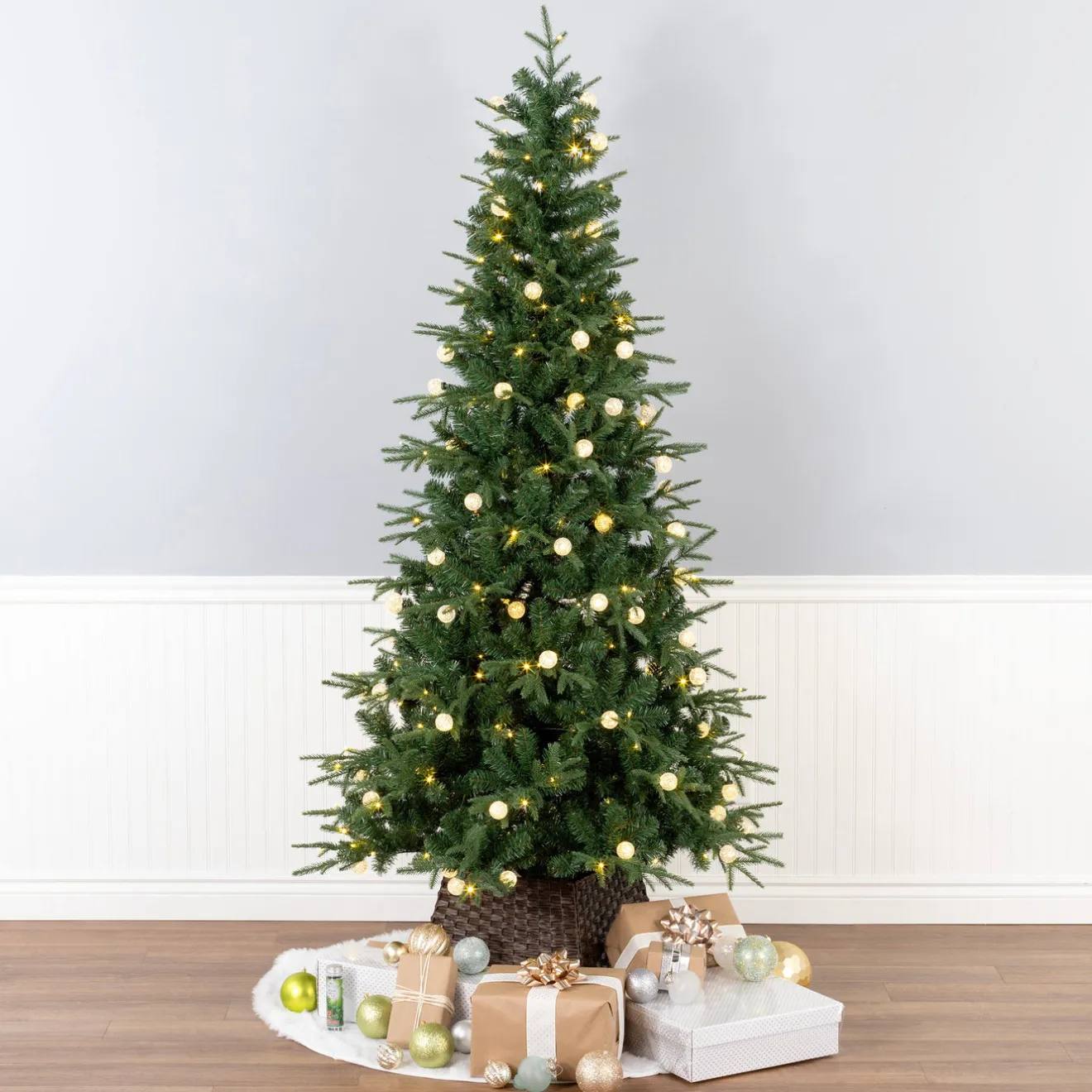Outlet 6 ft. Duxbury Slim Tree with Dual Color LED Lights Slim|6 To 6.5 Feet