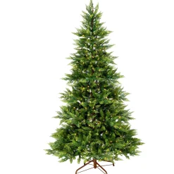 Clearance 7.5 ft. Festive Fern Tree with Clear Lights Full|7 To 7.5 Feet