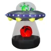 Hot 6 ft. Halloween Animated Alien Spacecraft Inflatable Decoration with LED Lights Animated Decorations