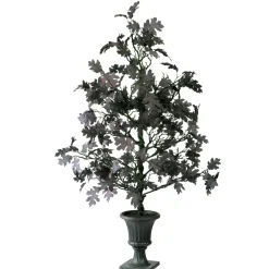 Best 4 ft. Halloween Black Oak Tree in a Black Urn Base Indoor Decorations