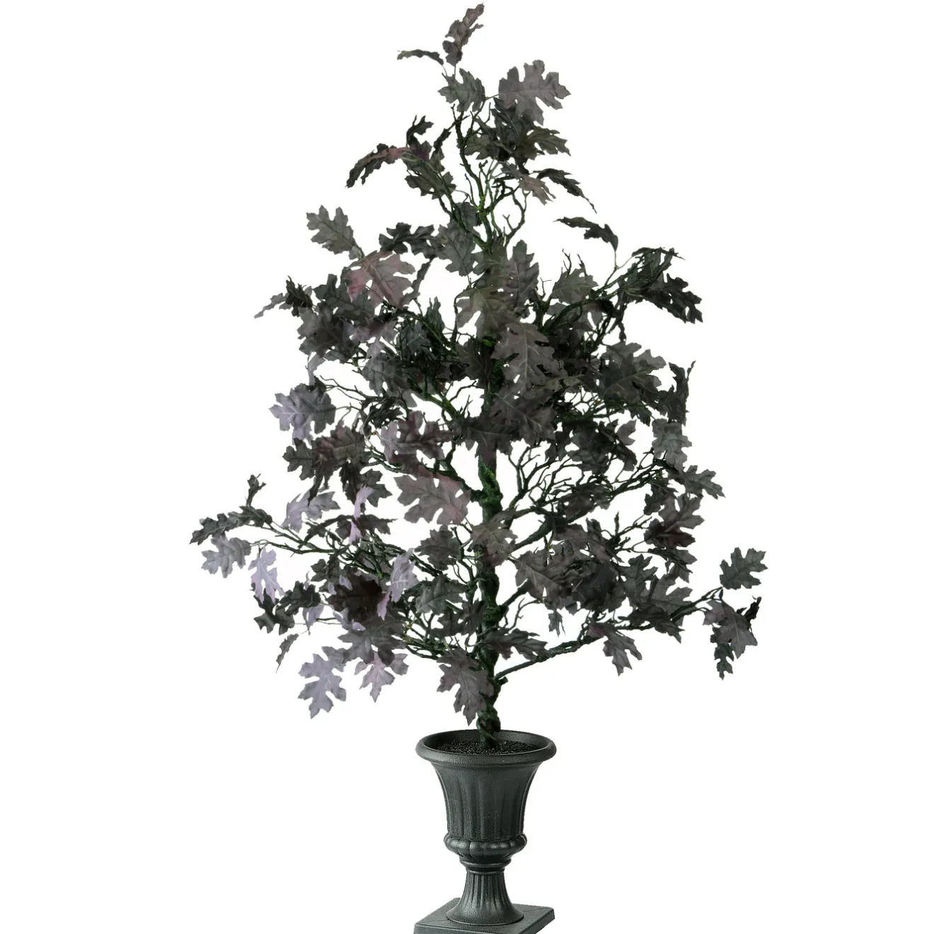 Best 4 ft. Halloween Black Oak Tree in a Black Urn Base Indoor Decorations