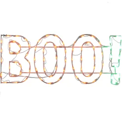 Hot 3 ft. Halloween BOO Lighted Sign Decoration with LED Lights Sign Decorations