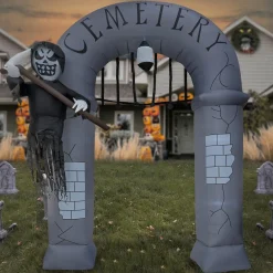Hot 12 ft. Halloween Ghost Arch Inflatable Decoration with LED Lights Inflatable Decorations