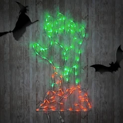Hot 3 ft. Halloween Jack O Lantern Lighted Sign Decoration with LED Lights Sign Decorations