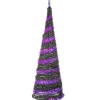 Outlet 7.5 ft. Halloween Pre-Lit Black Tree with LED Lights Trees