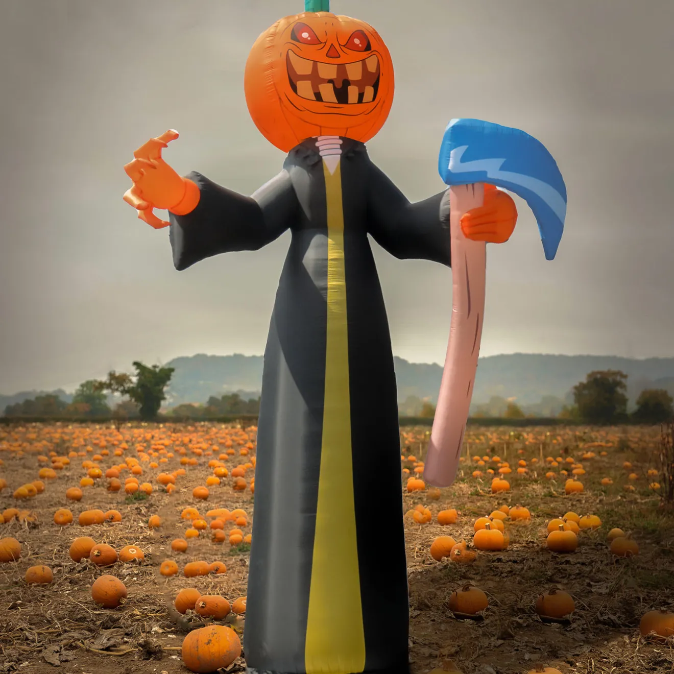 Best 20 ft. Halloween Pumkin Reaper Inflatable Decoration with LED Lights Inflatable Decorations