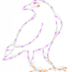Online 2 ft. Halloween Raven Lighted Sign Decoration with LED Lights Sign Decorations