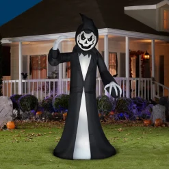 New 9.5 ft. Halloween Turning Head Reaper Inflatable and Animated Decoration Animated Decorations
