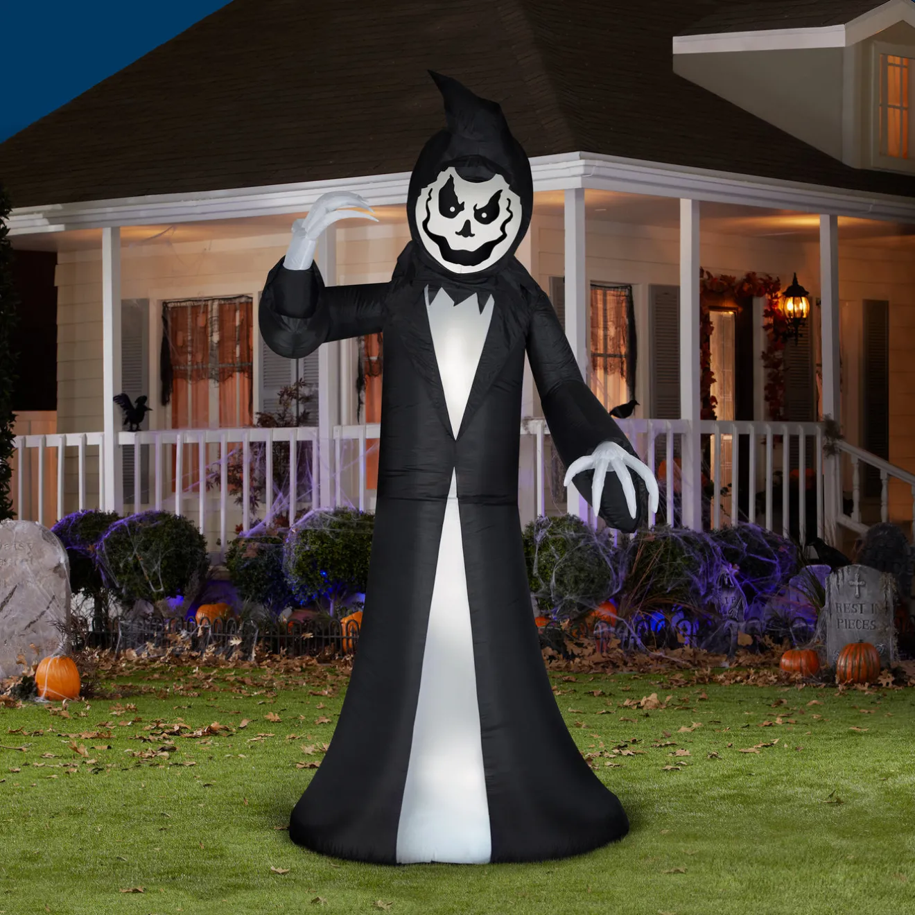New 9.5 ft. Halloween Turning Head Reaper Inflatable and Animated Decoration Animated Decorations