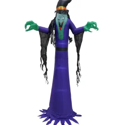 Online 12 ft. Halloween Witch Inflatable Decoration with LED Lights Inflatable Decorations