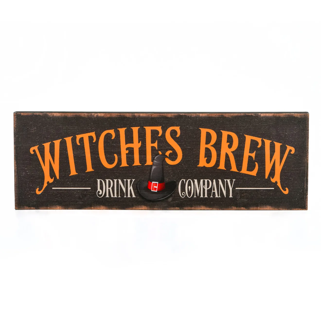 Outlet 2 ft. Halloween Witches Brew Drink Company Hanging Wall Decoration Sign Decorations