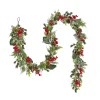 9 ft. HGTV Home Collection Berries and Greenery Garland Unlit Christmas Garlands|7-10 Feet Christmas Garlands