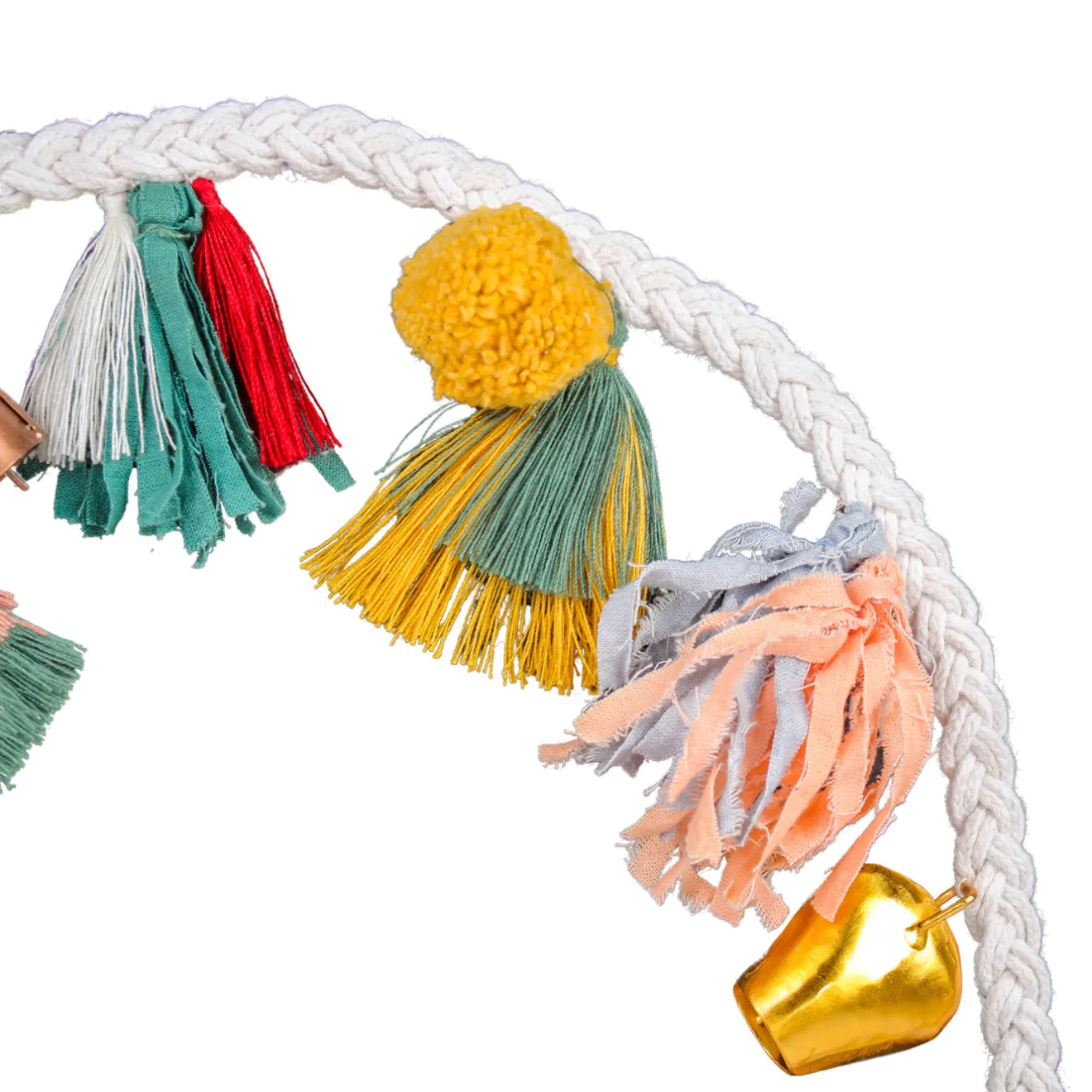 Outlet 6 ft. HGTV Home Collection Multicolor Boho Garland Unlit Christmas Garlands|3-6 Feet Christmas Garlands