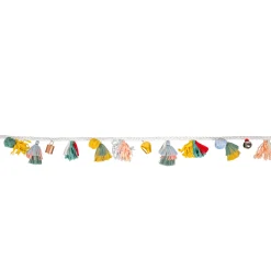 Outlet 6 ft. HGTV Home Collection Multicolor Boho Garland Unlit Christmas Garlands|3-6 Feet Christmas Garlands