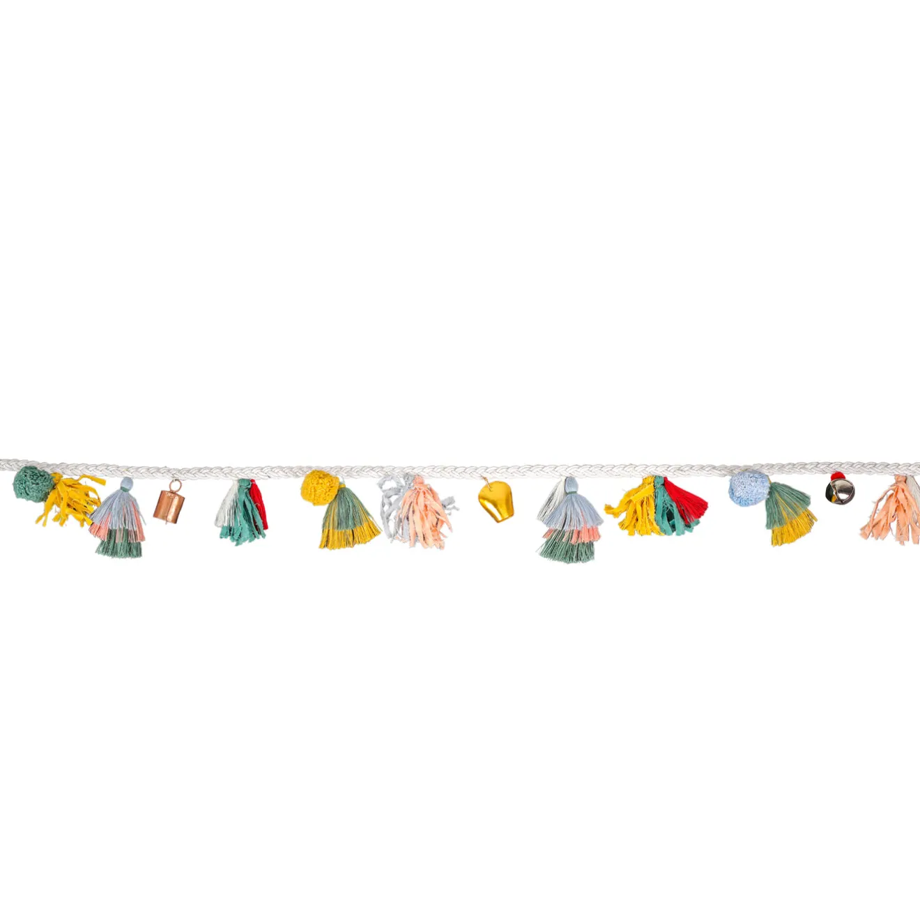 Outlet 6 ft. HGTV Home Collection Multicolor Boho Garland Unlit Christmas Garlands|3-6 Feet Christmas Garlands
