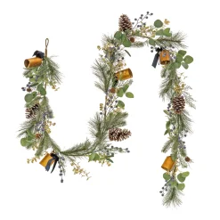 Outlet 9 ft. HGTV Home Collection Swiss Chic Garland Unlit Christmas Garlands|7-10 Feet Christmas Garlands