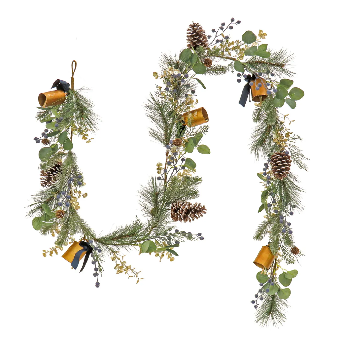 Outlet 9 ft. HGTV Home Collection Swiss Chic Garland Unlit Christmas Garlands|7-10 Feet Christmas Garlands