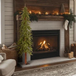 New 5 ft. Hickory Cedar Tree Slim|Unlit