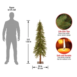 New 5 ft. Hickory Cedar Tree Slim|Unlit
