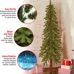 New 5 ft. Hickory Cedar Tree Slim|Unlit