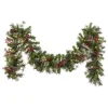 Discount 9 ft. Iced Berry Pine Garland with LED Lights 7-10 Feet Christmas Garlands