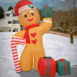 8 ft. Inflatable Blow Up Gingerman Inflatable Decorations