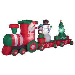 16 ft. Inflatable Holiday Train with LED Lights Inflatable Decorations