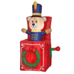 Best 5 ft. Inflatable Jack-In-The-Box with LED Lights Inflatable Decorations