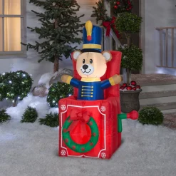 Best 5 ft. Inflatable Jack-In-The-Box with LED Lights Inflatable Decorations