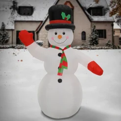 Discount 8 ft. Inflatable Prelit Snowman Inflatable Decorations