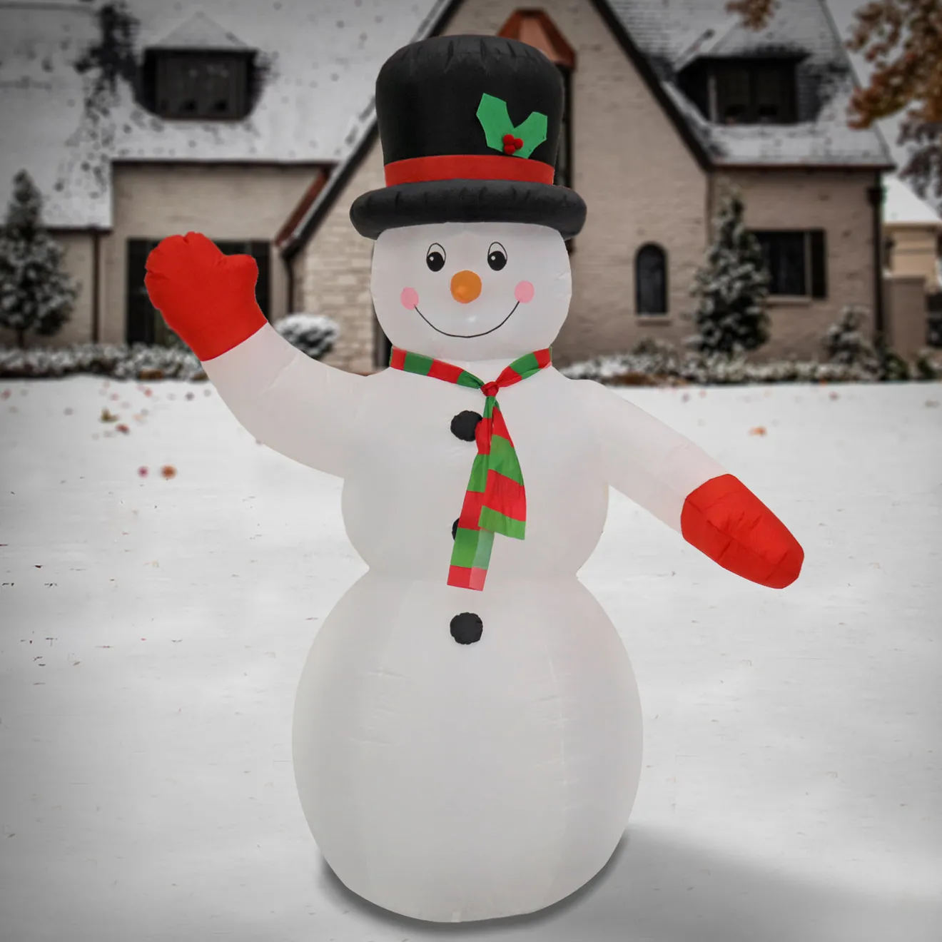 Discount 8 ft. Inflatable Prelit Snowman Inflatable Decorations