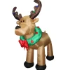 Hot 8 ft. Inflatable Reindeer with LED Lights Inflatable Decorations