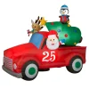 New 8 ft. Inflatable Santa in Vintage Pickup Truck with LED Lights Inflatable Decorations