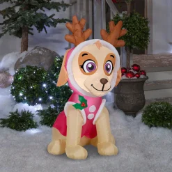 Best 3.5 ft. Inflatable Skye from Paw Patrol with LED Lights Inflatable Decorations