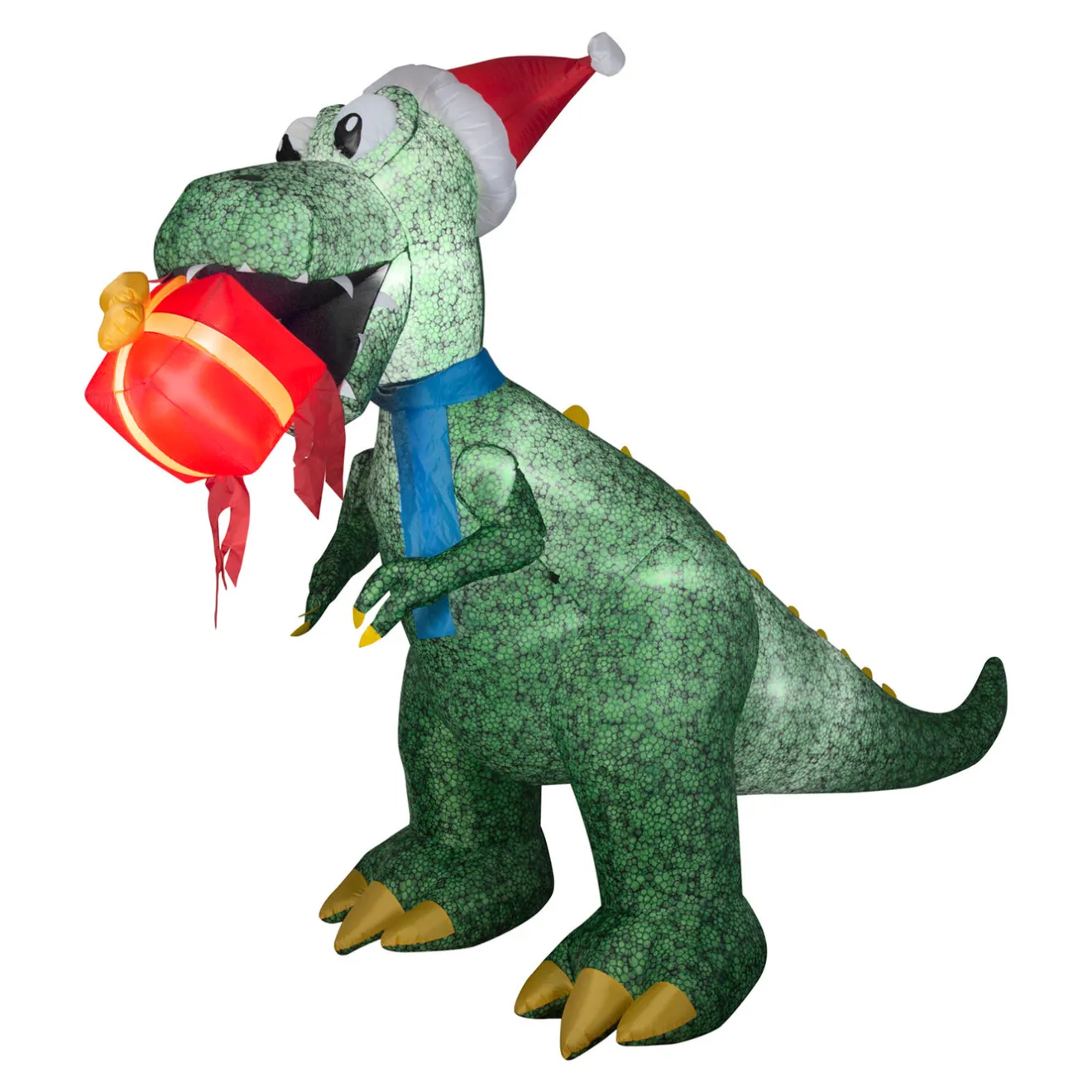 Outlet 9.5 ft. Inflatable Tyrannosaurus Rex with Gift and LED Lights Inflatable Decorations