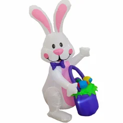 Hot 4 ft. Inflatable Waving Easter Bunny Decoration Inflatable Decorations