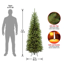 Clearance 6 ft. Kingswood Fir Pencil Tree Pencil Slim|Unlit