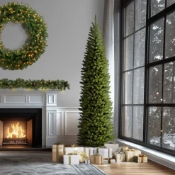 Outlet 10 ft. Kingswood Fir Pencil Slim Tree Pencil Slim|Unlit