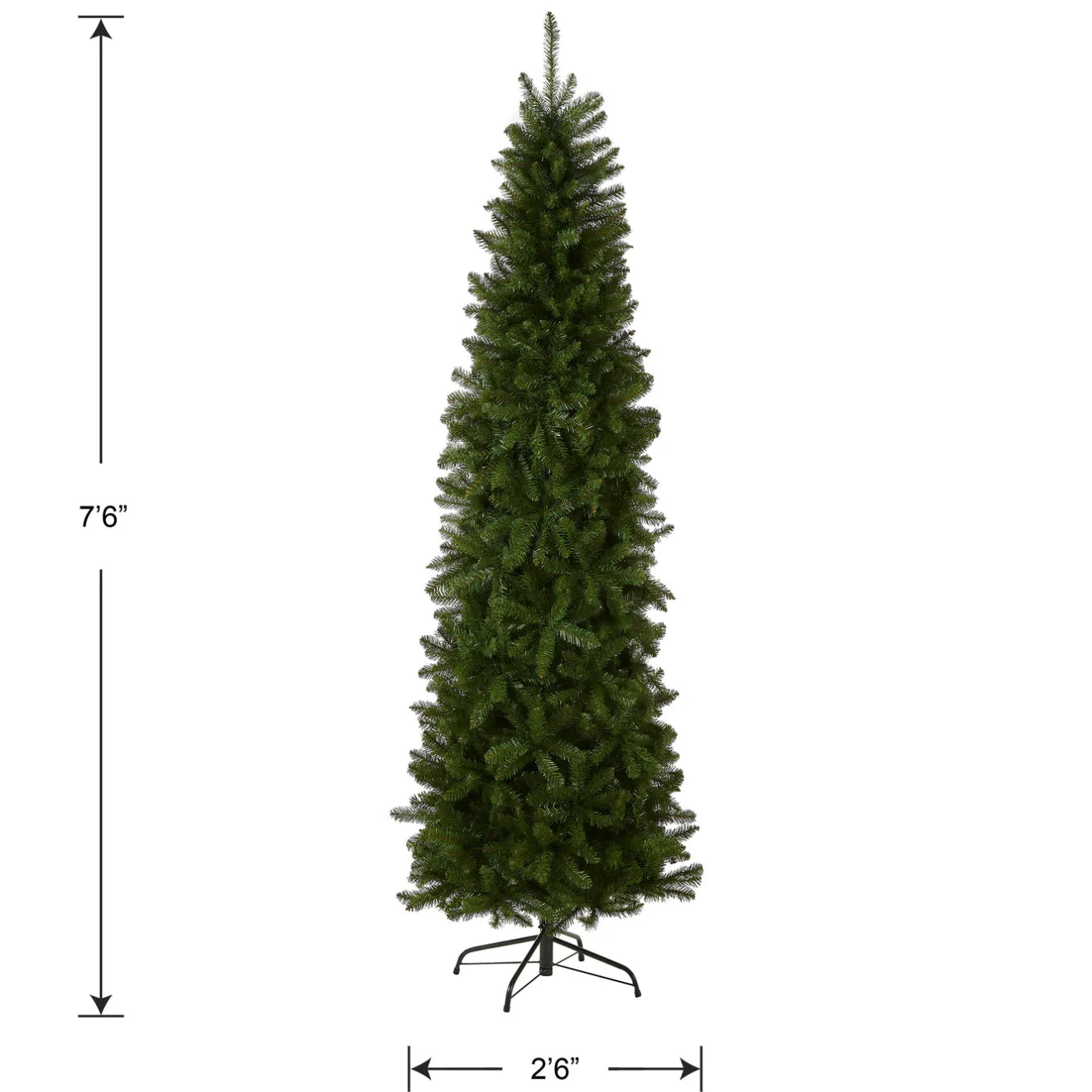 Online 7.5 ft. Kingswood Fir Pencil Tree Pencil Slim|Unlit