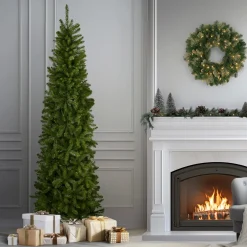 New 9 ft. Kingswood Fir Pencil Tree Pencil Slim|Unlit