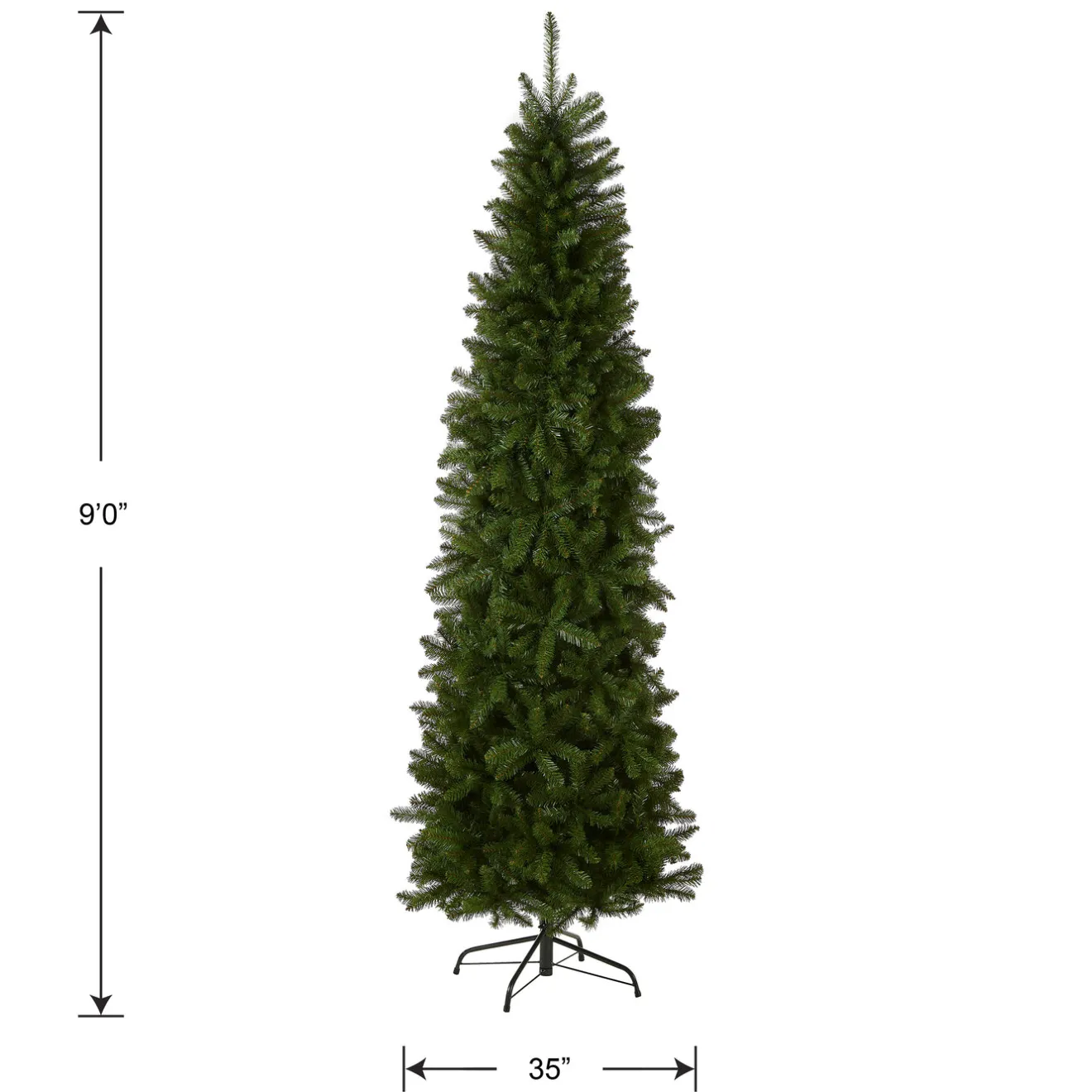 New 9 ft. Kingswood Fir Pencil Tree Pencil Slim|Unlit