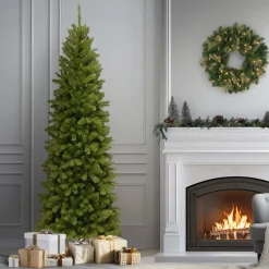 Discount 7.5 ft. North Valley Spruce Pencil Slim Tree Unlit|7 To 7.5 Feet