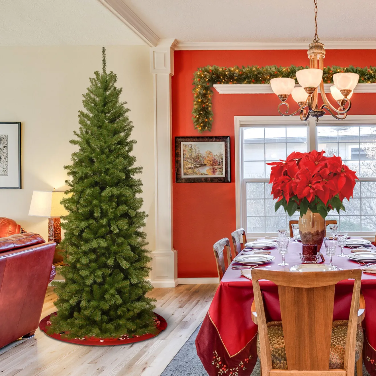 Discount 7.5 ft. North Valley Spruce Pencil Slim Tree Unlit|7 To 7.5 Feet