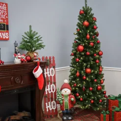 Sale 9 ft. North Valley Spruce Pencil Slim Tree Pencil Slim|Unlit