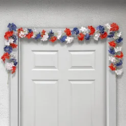 Best 6 ft. Patriotic Hydrangea Garland, 2-Pack Decorations