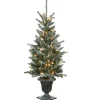New 4 ft. Pre-Lit Snowy Morgan Spruce Tree with Clear Lights Slim|Pre-Lit